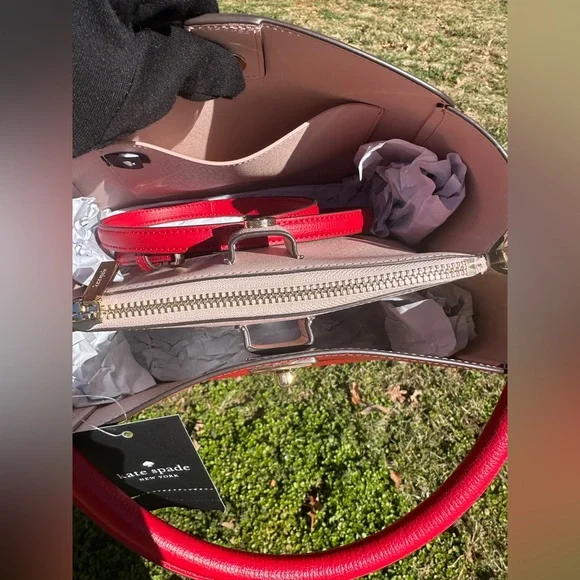 Kate Spade New York NWT top handle satchel Phoebe in perfect cherry retails $429 - Picture 8 of 11